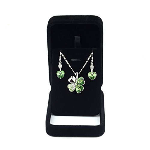 Premium Langhaarige-Velvet Schmuck Set Display Schmuckkästen / Halskette Schmuckkästen -Schwarz - 4