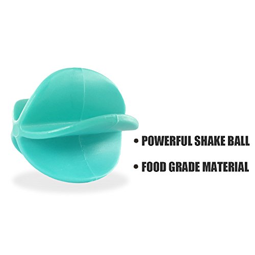 Blenderbottle, Sportflasche Trinkflasche mit Blenderball, Knopf-Design Klippverschluss & Schraubverschluss zur Dicht, Mixer für Sport, Büro und Alltag, 700ml/24oz - 5