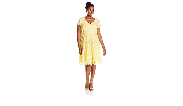 Lace Dress, Lemon, 14W at Amazon 
