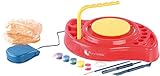 Komplettset: Töpferscheibe, 2 Modellierwerkzeuge, 2x 450 g Ton, 5 Farben, Pinsel u.v.m. • Stromversorgung: 4 Batterien des Typs D (bitte dazu bestellen)