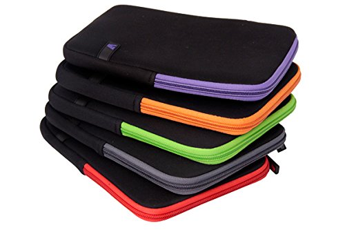 V7 TDM23BLK-OG-2E Ultra Protective Neopren Schutzhülle für Tablet-PCs bis 8 Zoll und iPad mini – schwarz-orange - 4
