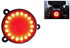 Sans Bike Round Red Led Brake Light Assembly for Royal Enfield Classic 350