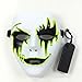 Produktbild FENGMM Halloween Horror Glowing Mask, Maskerade Trolling Tanz Requisiten Party LED Leuchtstoffmaske für Rollenspiele Halloween Festival Party Beleuchtung,E