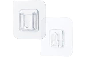 SAEIV Selbstklebende Haken, 6er SET Klebehaken Transparent Ohne Bohren, kein Bohren erforderlich (max. Belastbarkeit 5 kg), Wandhaken haken selbstklebend für Steckdosen, Badspiegel, Bilderrahmen