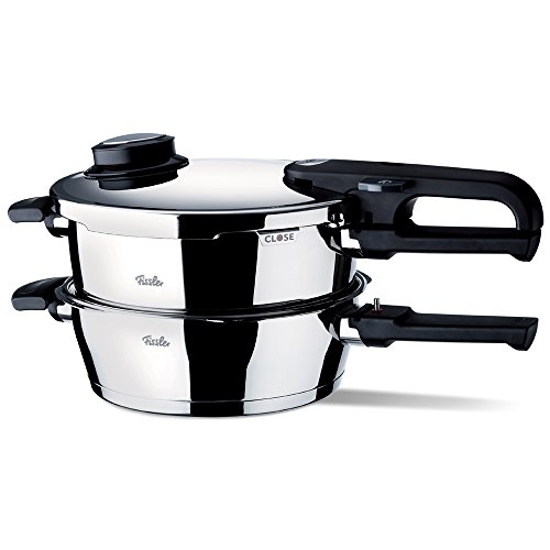 Fissler Vitavit Premium Set of 2 Pans 2.5, Stainless Steel, Edelstahl, 4,5 Liter