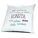 Produktbild Kopfkissen mit Namen Konsta - Motiv Positive Eigenschaften, 40 cm, 100% Baumwolle, Kuschelkissen, Liebeskissen, Namenskissen, Geschenkidee, Deko