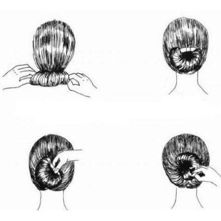 SODIAL(WZ.) Magischer Kauz-Halter Haarknoten Schwamm Frisur Macher - 2