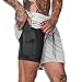 Produktbild MNRIUOCII Shorts Herren Sporthosen Einfarbig Sweatshorts Slim Fit Kurze Hosen Athletic LäSsig Jogging Hose Kurzhose Strandhosen Schwimmshorts Fur Outdoor-Training