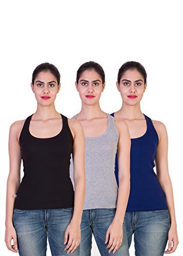 2DAY Women Stylish Camisole Black/Grey/Royal Blue (Pack of 3) RS.375 (75.00% Off) - Amazon