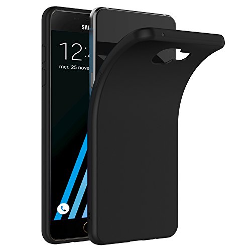 AICEK Funda Samsung Galaxy A3 2016  Negro Silicona Fundas para Galaxy A3 2016 Carcasa A310  4 7 Pulgadas  Negro Silicona Funda Case