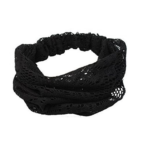 Lady Girl Women Wide Headband Lace Head Wraps Turban Bandanas
