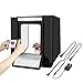 Produktbild PULUZ Foto Studio Leuchtkasten Tragbar 40 x 40 x 40 cm Lichtzelt LED 5500K Mini 30W Fotografie Studio Zeltset mit 3 abnehmbaren Kulissen Schwarz Orange Weiß EU Stecker