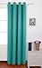 Deconovo Eyelet Thermal Insulated Ready Made Curtain Energy Saving Blackout Curtain for Bedroom with Matching Tie Back 140x245cm Turquoise 1 Piece