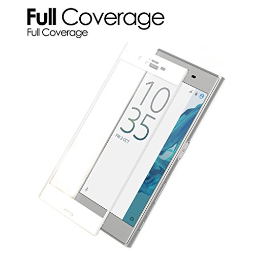 MagiDeal 9H Gebogenes Gehärtetes Glas Folie Displayschutz Displayschutzfolie Für Sony Xperia X Compact – Weiß - 3