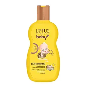 Lotus Herbals Baby+ Little Bubbles Body Wash and Shampoo, 200ml