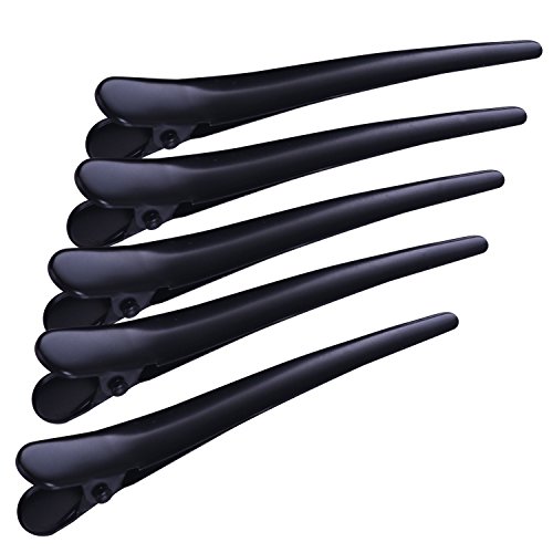 Mudder 10 Stück Haarspange Haar Klammer Ente Zähne Bögen Krokodil Haarspange, Metall, Schwarz - 4