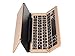 Produktbild PanpA Multimedia Universal Mobile Tablet PC Aluminium Bluetooth Tastatur System Wireless Drei Klapp Tastatur (Golden)