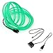 Produktbild Sylvialuca LED EL Light Neon Rope Car Dance Glow Light Strip + 3V/12V Controller USB Drive Car Decoration Light Car Styling Party Decor - Green 1M