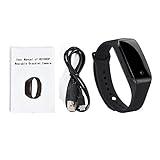 Huihuiya Multifunktions-Armbanduhr 1080P Videokamera IR Nachtsicht Wasserdichtes DVR-Schwarz