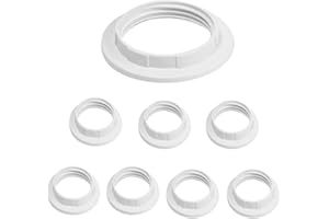 CHENYU 8 pieza Convertidor de anillo de pantalla de lámpara de plástico/Adaptador de reductor de anillo de pantalla Arandela (blanco)