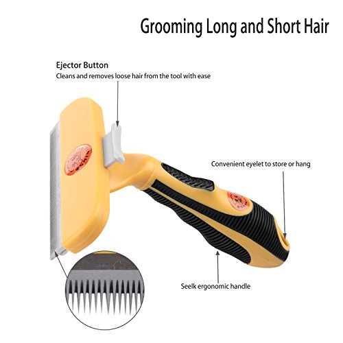 Sminiker-Dog-and-Cat-Deshedding-Tool-with-4-inch-Edges-Pet-Grooming-Tools-with-Release-Button-Shedding-Long-and-Short-Hair-for-Small-Middle-Large-Cat-and-Dog