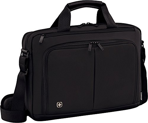 Wenger 601066 Source 16  Laptop Aktentasche  gepolsterte Laptopfach mit iPad Tablet eReader Tasche in schwarz  8 Liter 