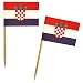 Produktbild Decor Service Fahnenpicker Kroatien, Holz/Papier, Bunt, 6,8 x 0,2 cm