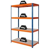 Durchdachtes Design - Die Höhe zwischen den Böden ist frei einstellbar - Mit 4 Kunststofffüßen (schützen den Boden vor Kratzern) | Die Regale lassen sich nach Bedarf jeweils auch in 2 Werkbänke, kleine Lagerregale oder Arbeitstische umwandeln