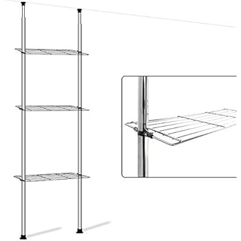 Badregal ohne Bohren Teleskopregal Badezimmer Schrank Waschmaschine
