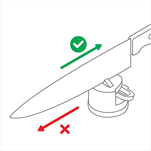 AnySharp Pro Messerschärfer (Metall) mit Saugnapf, Gebürstetes Metall - 3