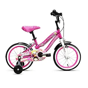 VECTOR 91 Justice League 14T Single Speed Kids Cycles (Pink & White, Ideal for: 3 to 5 Years)