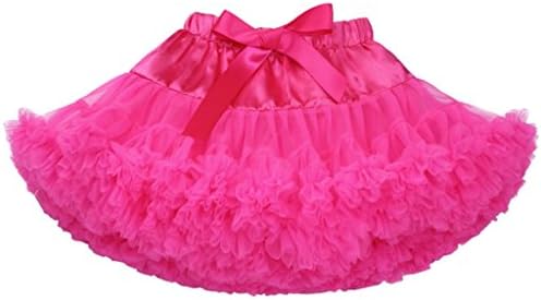 Only Yong Girls' Solid Color Tutu Pettiskirt(M,Hot Pink)