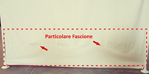 comprare on line CM ITALY - SET 2 pzi LATERALI per Gazebo mt. 2x3, tela in Poliestere colore ECRU CHIARO, senza finestre - fissaggio al telaio con velcro prezzo