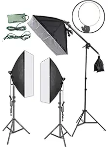 OCTOVA LV460 3 Point Lighting Led Photo & Video Light Softbox Lighting Kit for YouTube Constant Studio Videography, Portrait Shooting, Product Photography Continuous Key,Fill & Back Light, Chroma Kit