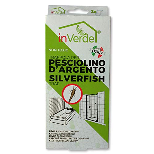 SIlverfish Monitor trap - 2x trappole collanti per Pesciolini d'argento ...