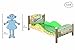 Fantasy Fields by Teamson  Dinosaur Kingdom Childrens Wooden Kids Toddlers Bed no Mattress TD-0087A
