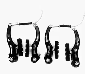 fastped Metal Alloy Imported MTB Bicycle Cycling V Front Rear Brake Set (Black)