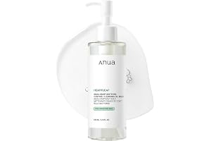 Anua Heartleaf Pore Cleansing Oil Mild, Korean Skincare, 200 ml | Ansiktsrengöring för känslig hud, oljerengörare för ansiktet, sminkborttagare, icke-komedoger, parfymfri
