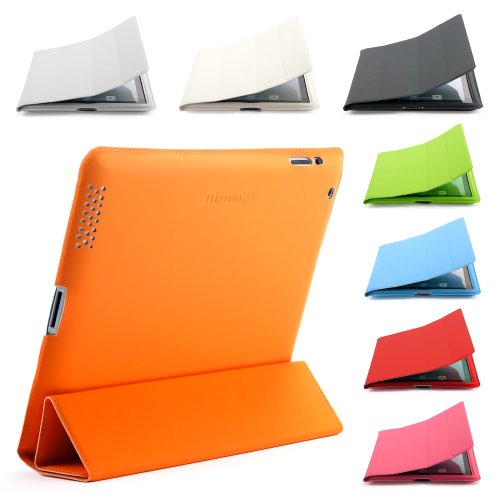 Schutzhülle für iPad 4, 3 & 2 SoftSkin Schutzhülle mit Sleep Wake up/Smart Cover Funktion rot