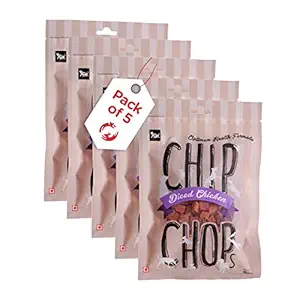 Petsy - Chip Chops | Dog Treats | Different Flavors Available with Multi Packs (Diced Chicken, Pack of 5)