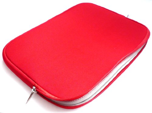 Emartbuy® Rot Wasserdicht Neopren weicher Reißverschluss Kasten Hülsen Abdeckungs geeignet für HP EliteBook 840 G3 Notebook PC 14 Zoll ( 13-14 Zoll Laptop / Notebook / Ultrabook ) - 2