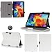 Produktbild Ultra Slim Tasche Leder Samsung Galaxy Tab 4 10.1 (Wifi/3G/4G/LTE) Hülle weiß Cover mit Stand - Zubehör Etui Tablet PC Samsung Galaxy Tab 4 10.1 zoll SM-T530/T535 Schutzhülle (PU Ledertasche - weiss) - XEPTIO : Exceptional Case ! Vorbestellen