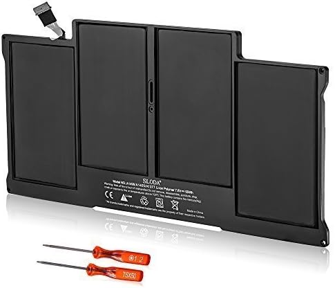 SLODA New Laptop Replacement Battery for Apple A1377 A1369 (Late 2010 Mid 2011 Mid 2012 Mid 2013 Early 2014) Macbook Air 13'', also fit A1405 A1466 A1496 661-5731 MC503 MC504 [Li-Polymer 4-cell 7200mAh/55Wh]