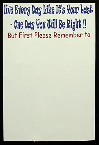 "Live Every Day" Fridge Magnet / Whiteboard / memoboard 300mm x 200mm, nearly A4