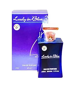 MFHL Lady in Blue 50 ml, top best perfume for men and women with gift box set