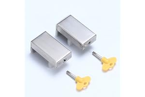 Spotact 2 Packs Serratura Limitatore Cuneo Finestra Scorrevole Chiave Porta Scorrevole Lega Alluminio Regolabile Sicurezza Protezione Antifurto Sicurezza Bambini Scuola Dormitorio Uffici Domestici