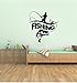 Produktbild jqpwan Vinyl Wandtattoo Fischer Angelrute Big Fish Logo Diamant Malerei Stanzformen Aufkleber 42 * 44 cm