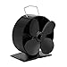 Produktbild EQ4-GD Fireplace Blower For Wood Burner Portable 4 Blade Heat Powered Stove Fan Universa Fireplace Accessories