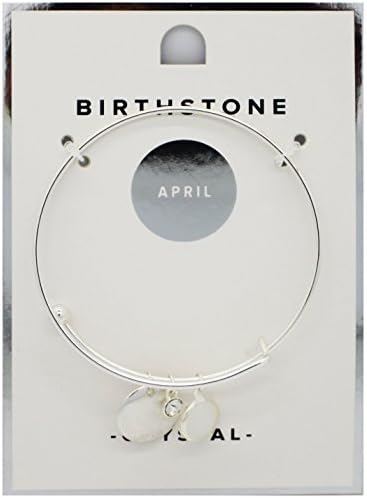 Birthstone Bracelet Bangle Pendant Crystal Gold Silver Plated Jewellery for Women