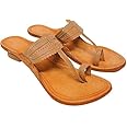 Women's Kolhapuri Chappals | Ethnic Leather Heels Kolhapuris for Women | WK19